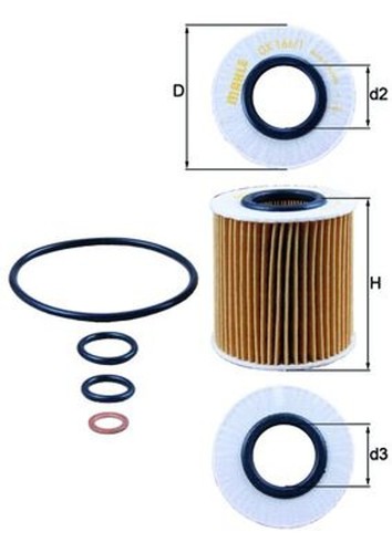 Mahle ölfilter 166 1d - mahle, ox